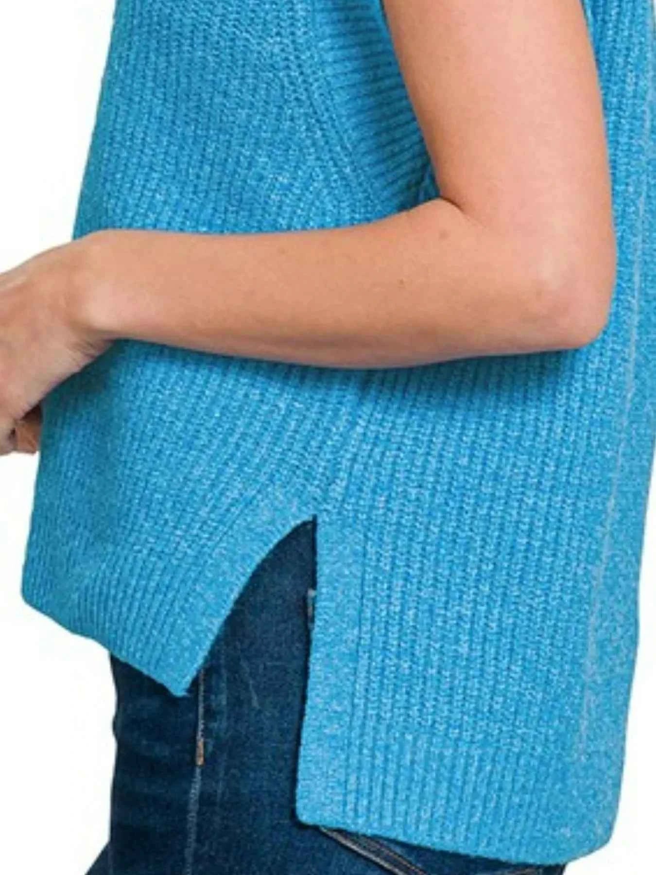 Zenana Oversized Sweater Vest with Side Slit 00221989-9aa4-4458-8acb-f80d5dacfe00-Max-Origin