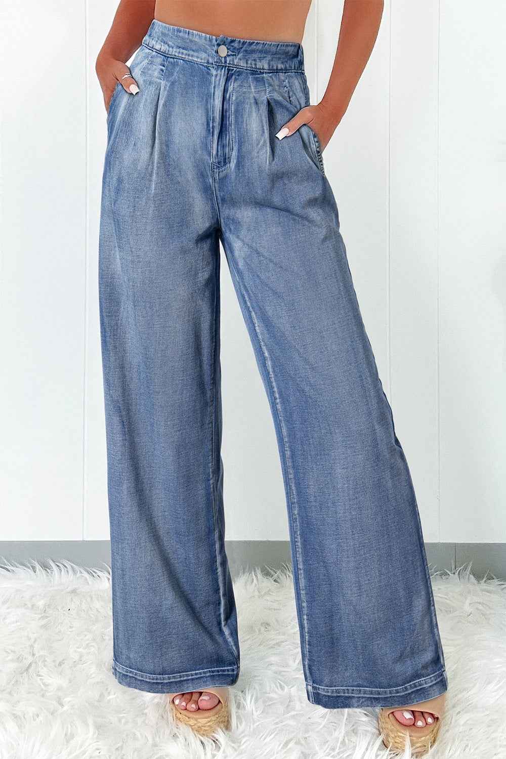High-Waisted Wide-Leg Jeans