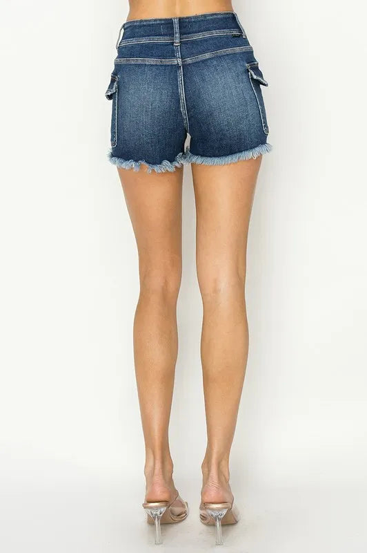 Raw Hem Denim Shorts with Pockets 004bba70-ad37-48f6-b72d-db4c944dcaa9-Max