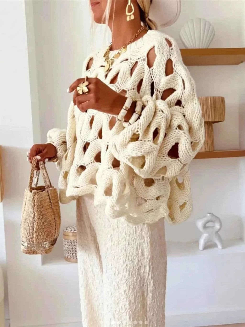 Chunky Cable Knit Hollow Out Sweater 004eb7db0e884d4d989715c413007957-Max-Origin