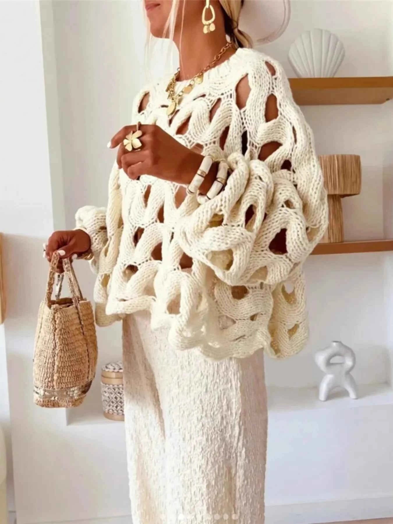 Chunky Cable Knit Hollow Out Sweater 004eb7db0e884d4d989715c413007957-Max-Origin
