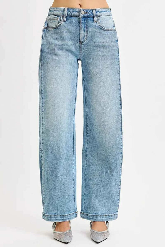 RISEN Mid Rise Wide Barrel Transferable Leg Snap Jeans 007584ccd34944269d1f627865929610-Max-Origin