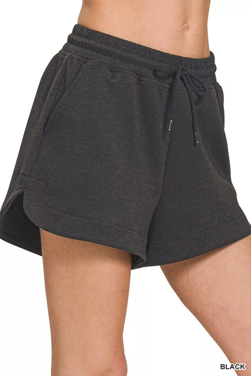Zenana Scuba Elastic Waistband Shorts With Pocket BLACK 007bb22c65ce4d478b31fecd8c9a8f54-Max-Origin