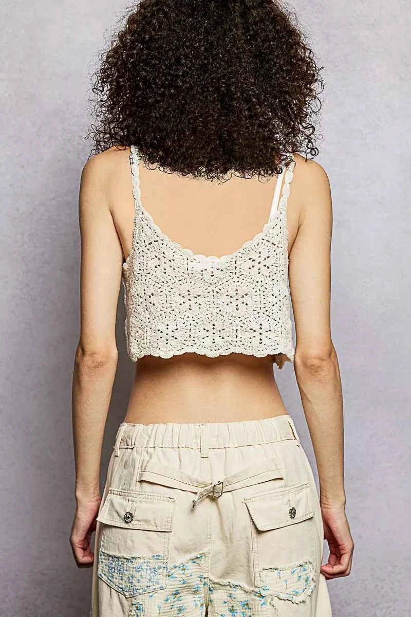 Handmade Granny Pattern Crochet Cami with Scalloped Strap 007f996a-b8ad-4f8f-a3ba-fc1fb0647987-Max-Origin