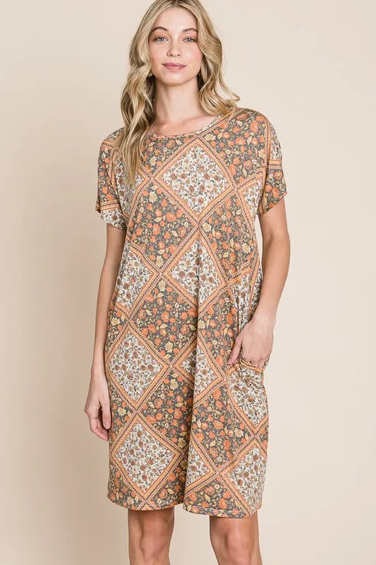 BOMBOM Multicolored Leaves Jacquard Dress 0081d7cb0ad6431999dbc6880f834aa7-Max-Origin