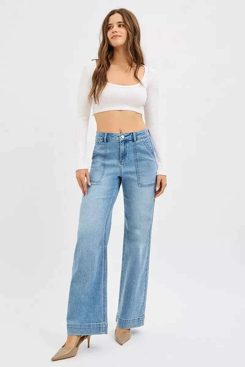 RISEN Full Size High Rise Straight Leg Jeans with Front Pockets Plus Size 009b8f47321b4fd6afb6ab7833d20e5a-Max-Origin