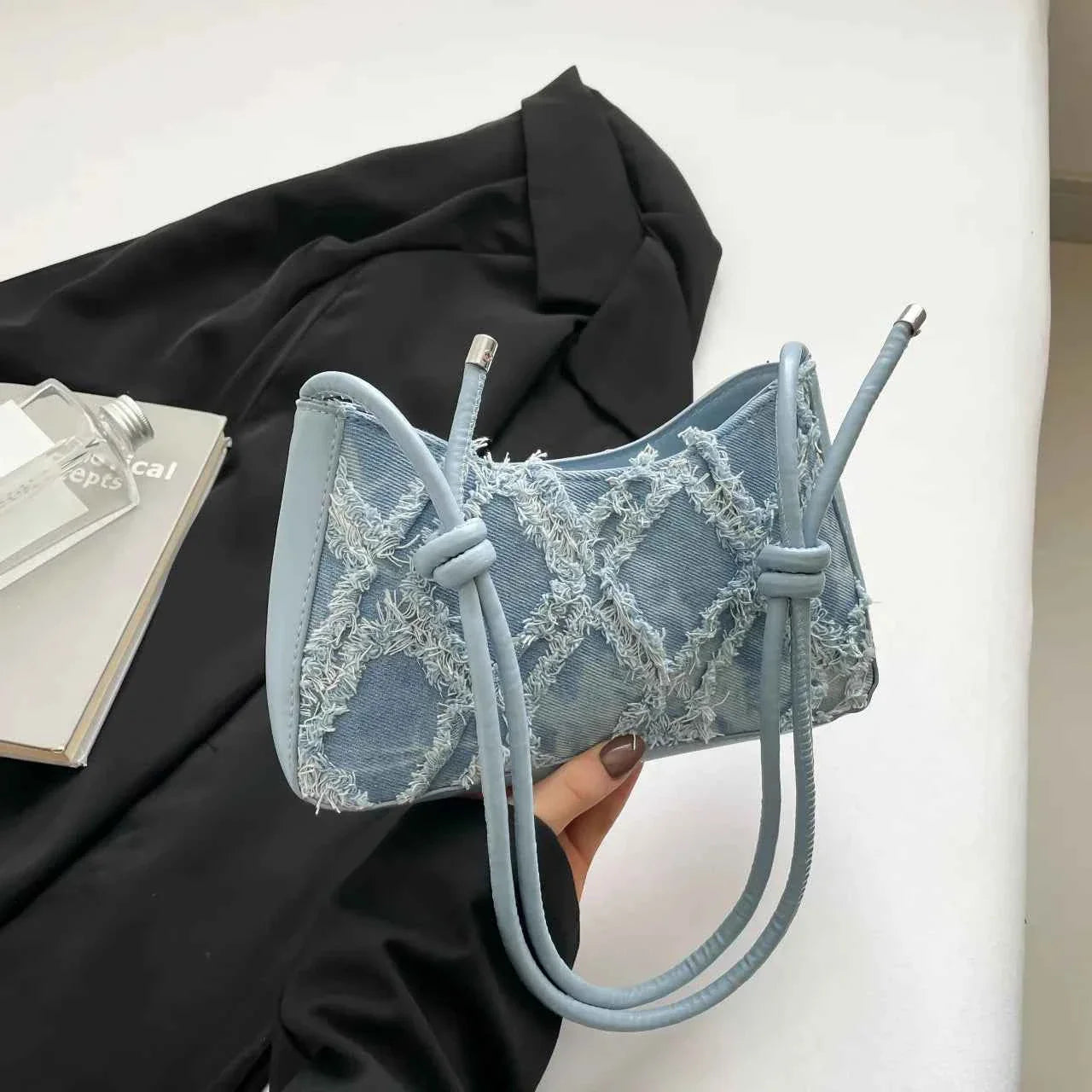 Raw Hem Shoulder Bag 00c3377f87484090bcbea3d8d8dc8027-Max-Origin