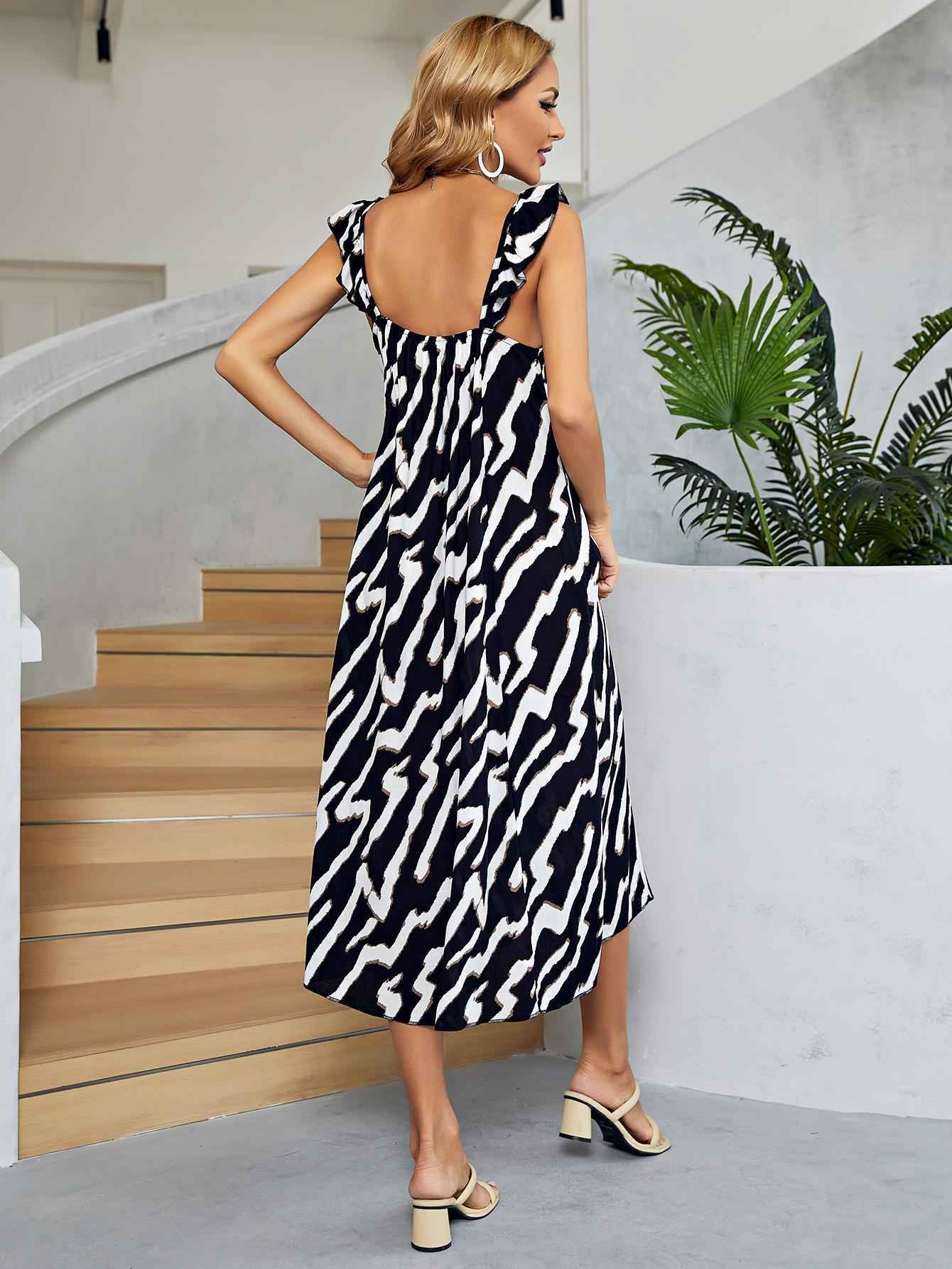 Two-Tone Low Back Midi Dress 00dc3dbc7cba4d669aea7f5680cefc09-Max