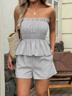 Striped Strapless Peplum Top and Shorts Two-Piece Set 00f7a70b-9c16-4b79-bcfd-106f66a961ce-Max-Origin