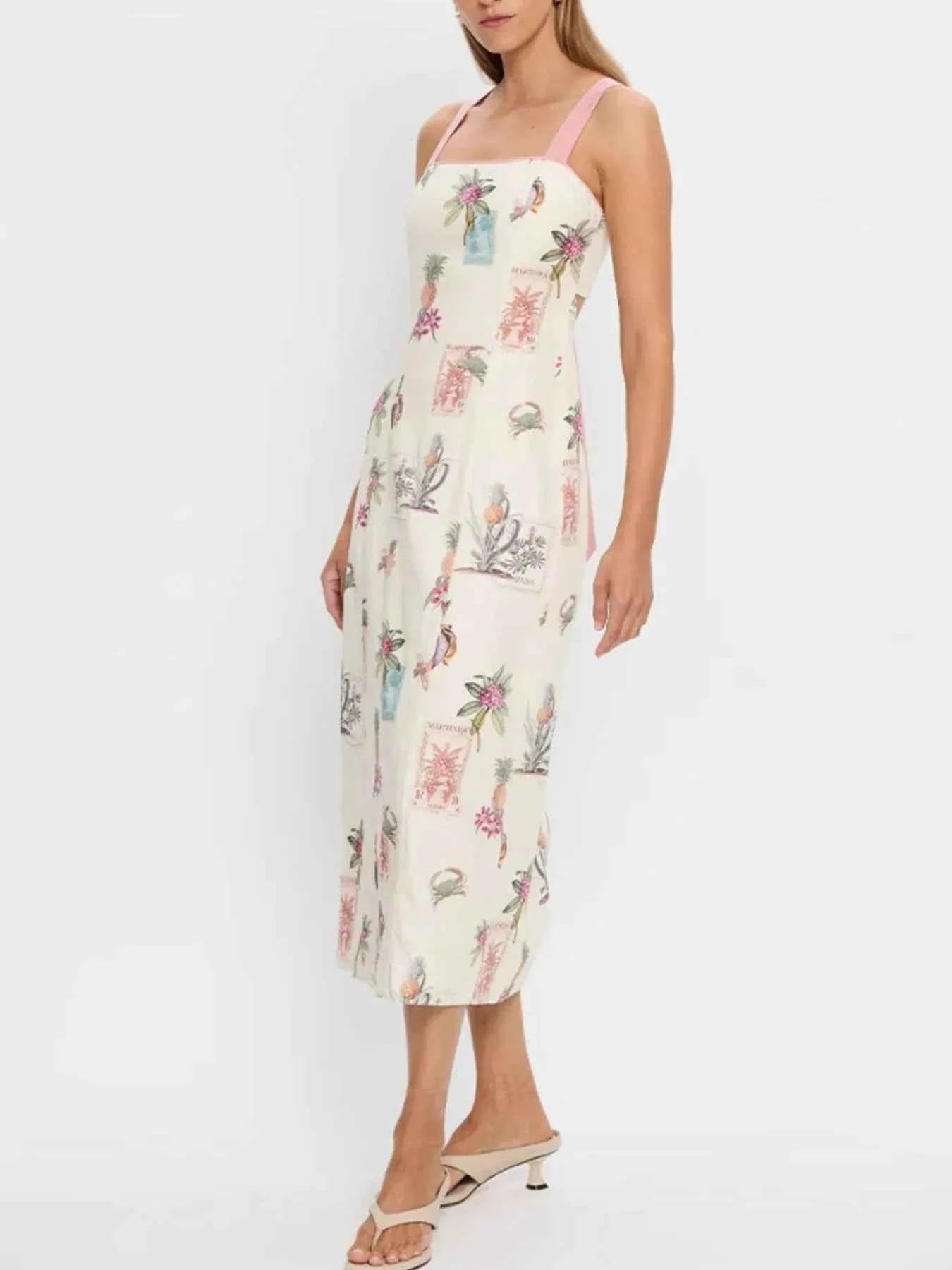 Printed Square Neck Midi Cami Dress 00f7f7bb-95f6-4fce-a42b-b751c5f8b504-Max-Origin