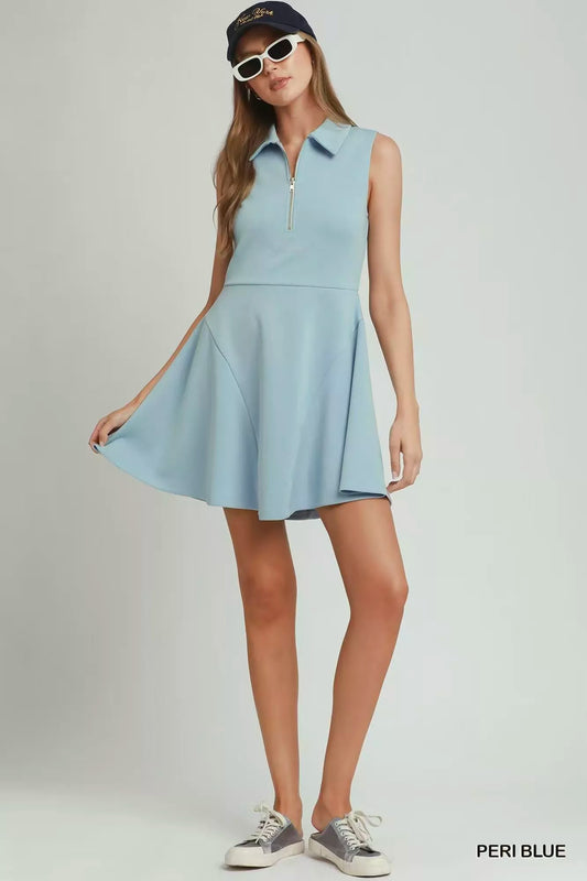 Collared Quarter Zip Tennis Dress PERI BLUE 010686aa-6c9f-4e88-8e07-776887e9510c-Max-Origin