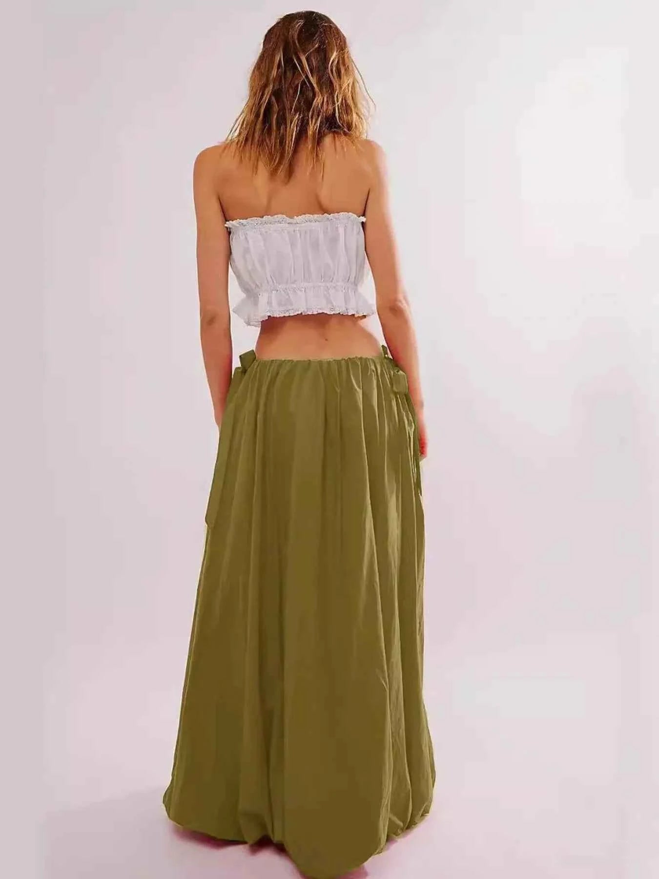 Side Bow Maxi Skirt with Pockets 01285fc233164ab692489bc502c91810-Max-Origin