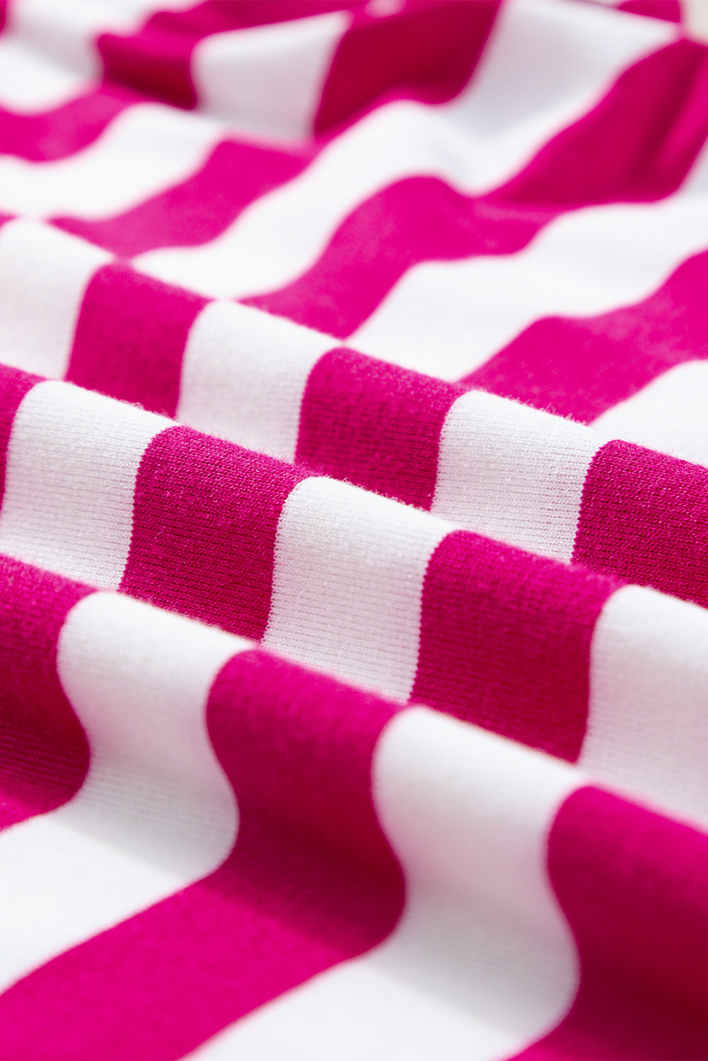 Rose Red Ruffle Sleeve Contrast Trim Striped Tee 01451287b6c2d8d3