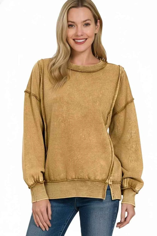 Acid Wash French Terry Exposed-Seam Sweatshirt 014a0406-16e4-42ec-8b5e-d3e7d4901ece-Max-Origin