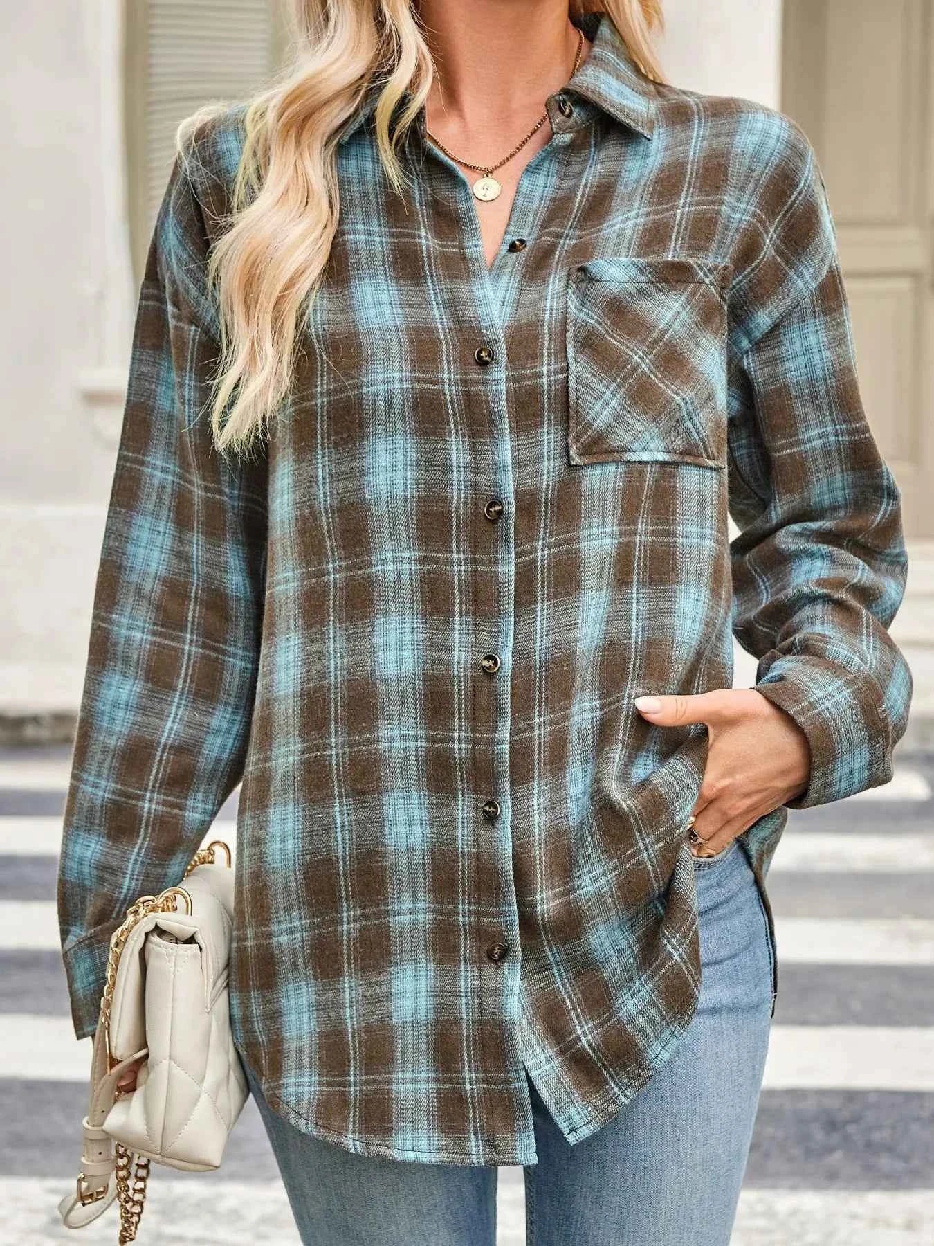 Plaid Button Up Long Sleeve Shirt 014fd45b2ce3412aa1f3dbcf3279c48b-Max-Origin