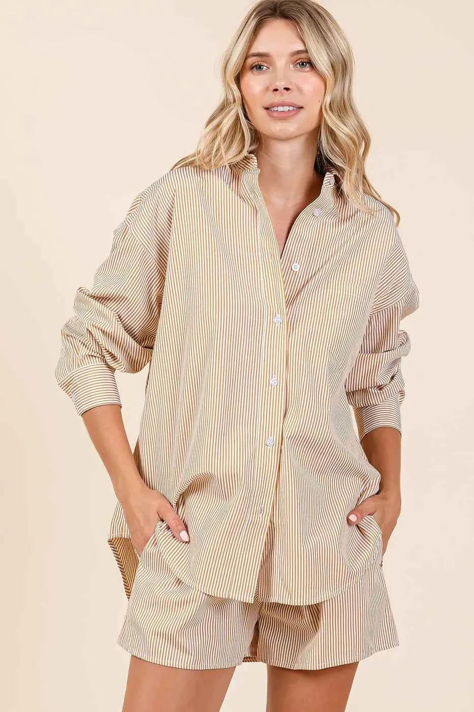 Mittoshop Striped Shirt and Shorts Set BRONZE 017850a94c5e410e991ea92ed1551a13-Max-Origin