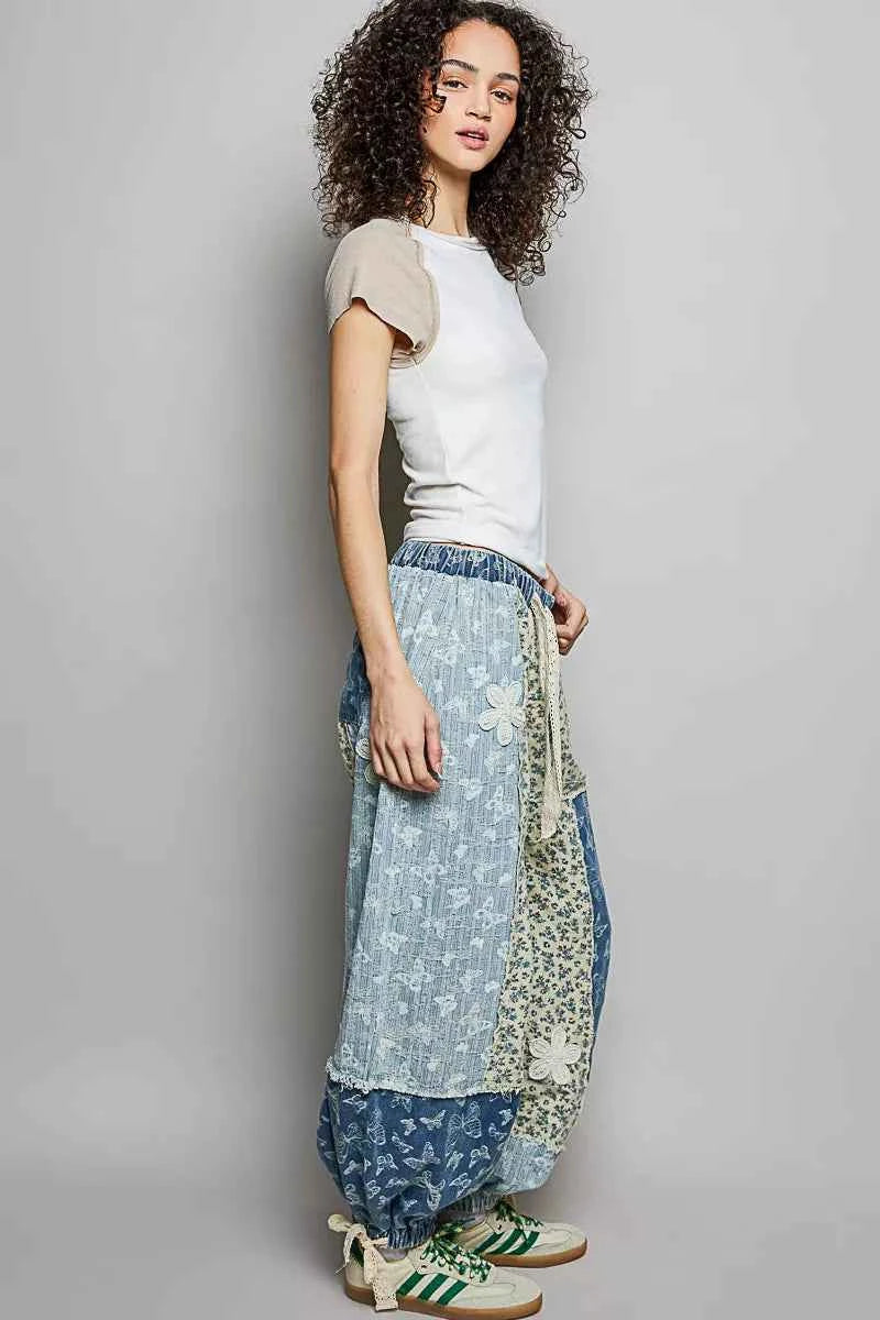 POL Round Neck Outseam Detail T-Shirt with Contrast Color Sleeves 017b63da-6c43-4b84-8c74-823934ee0fc4-Max-Origin
