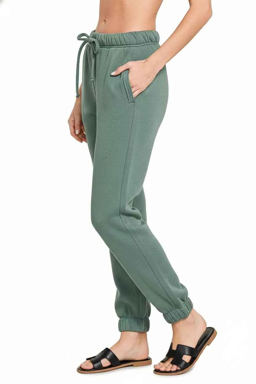 Zenana Fleece Drawstring Joggers With Pocket 01878628-020f-43d8-940a-a2bf4e00b5c5-Max-Origin