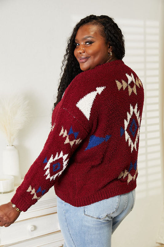 HEYSON Full Size Aztec Soft Fuzzy Sweater 018d30ad1492415fbfb12f15dec38458-Max