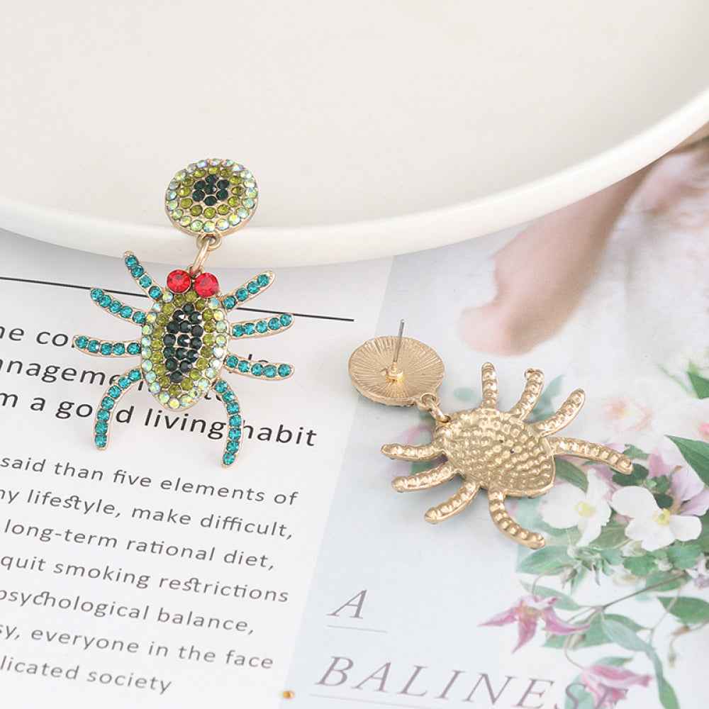 Spider Rhinestone Alloy Earrings 018f3d5d5ed24b3cb114627dae0ccc37-Max