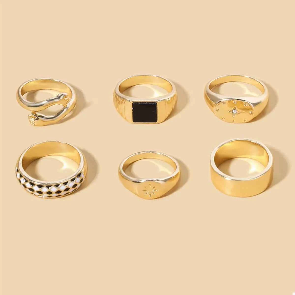 6 Piece 18K Gold-Plated Ring 019268c9-367e-4284-8df8-e233606c6170-Max-Origin