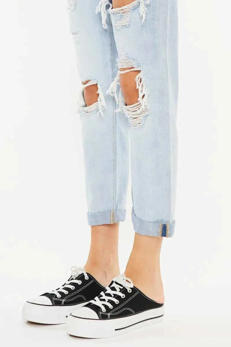 Kancan Open Pack Paperbag Mom Jeans 019c43c55f544b9b93944a5e1b602a8f-Max-Origin