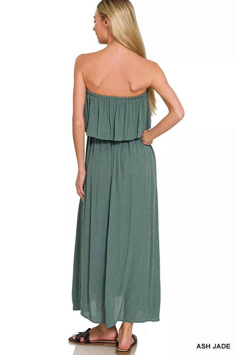 Zenana Woven Crinkle Strapless Maxi Dress 019c8c172e0e402e9474c4ac548af144-Max-Origin