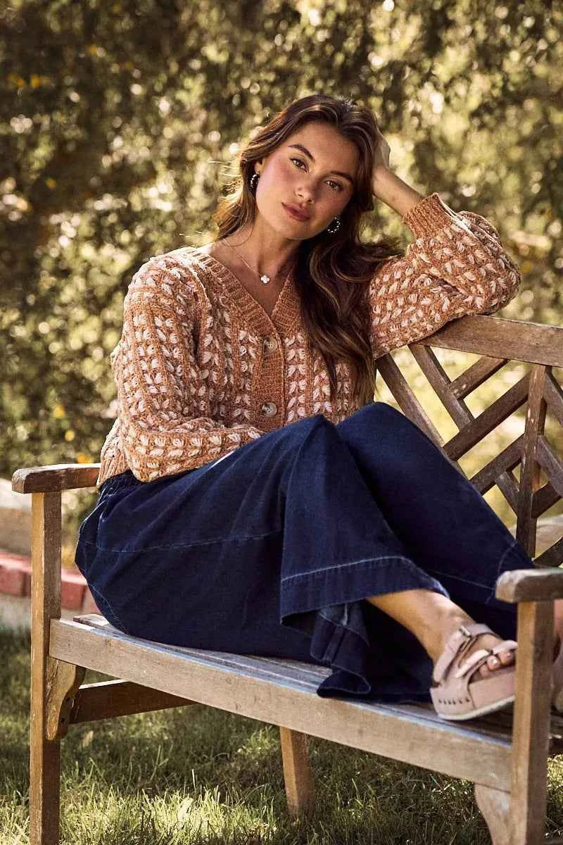 SO ME Soft Chenille Yarn Textur Button Sweater Cardigan 01ac214953704b249f8c31007d7acbb9-Max-Origin