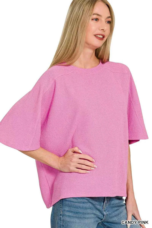 Zenana Double Knit Short Sleeve Top 01b8f2d5d64d4f809ad583f71a5e41f9-Max-Origin