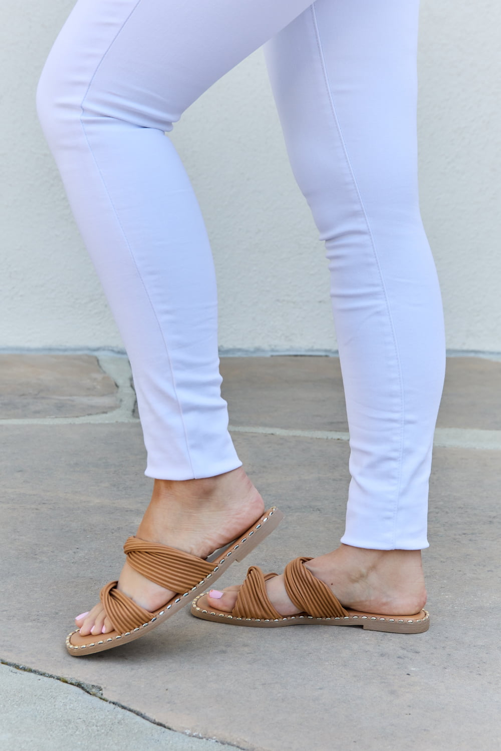 Qupid Summertime Fine Double Strap Twist Sandals 020311a821f54a628aa11d568e17b000-Max