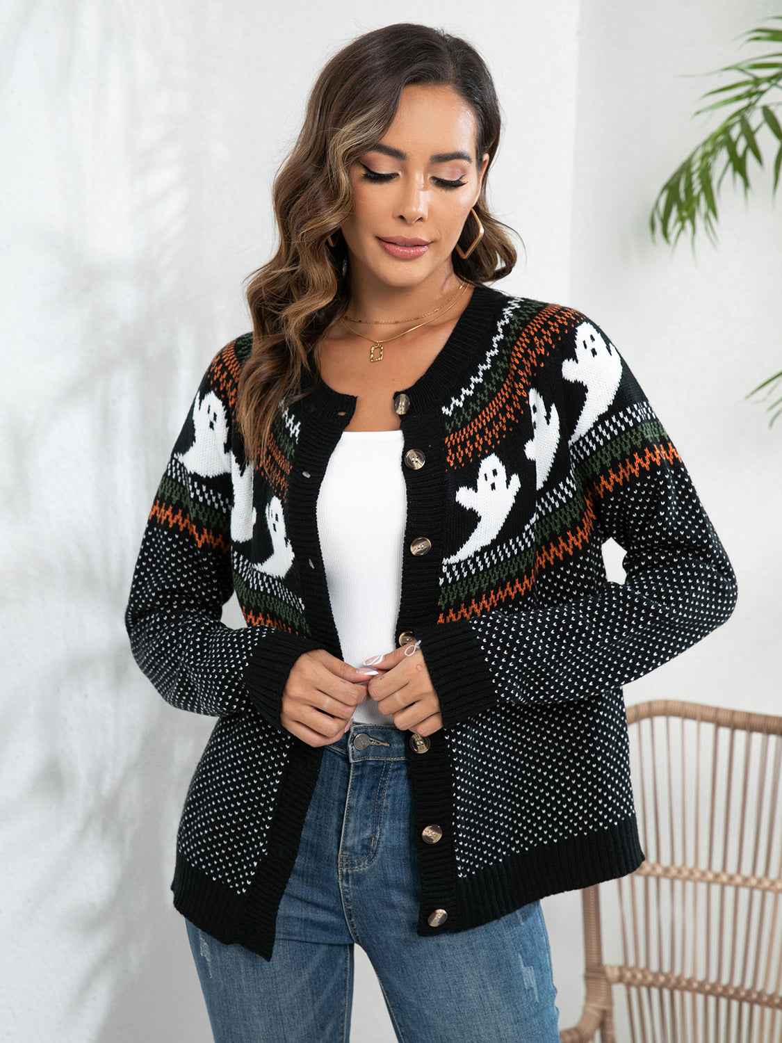 Ghost Button Up Long Sleeve Cardigan 0203dc684eac43bd984e7c1a2d1d8415-Max