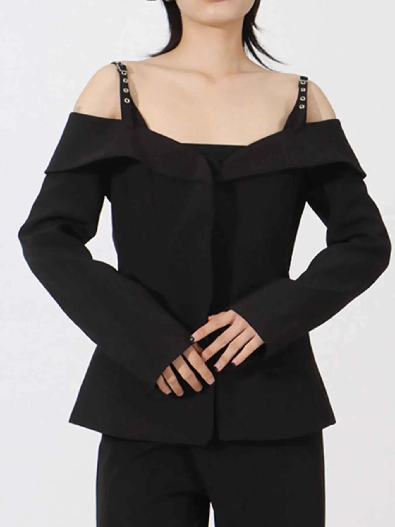 Ruffled Cold Shoulder Long Sleeve Outerwear 02109f4f-9b79-4891-8837-ce6662f73766-Max-Origin