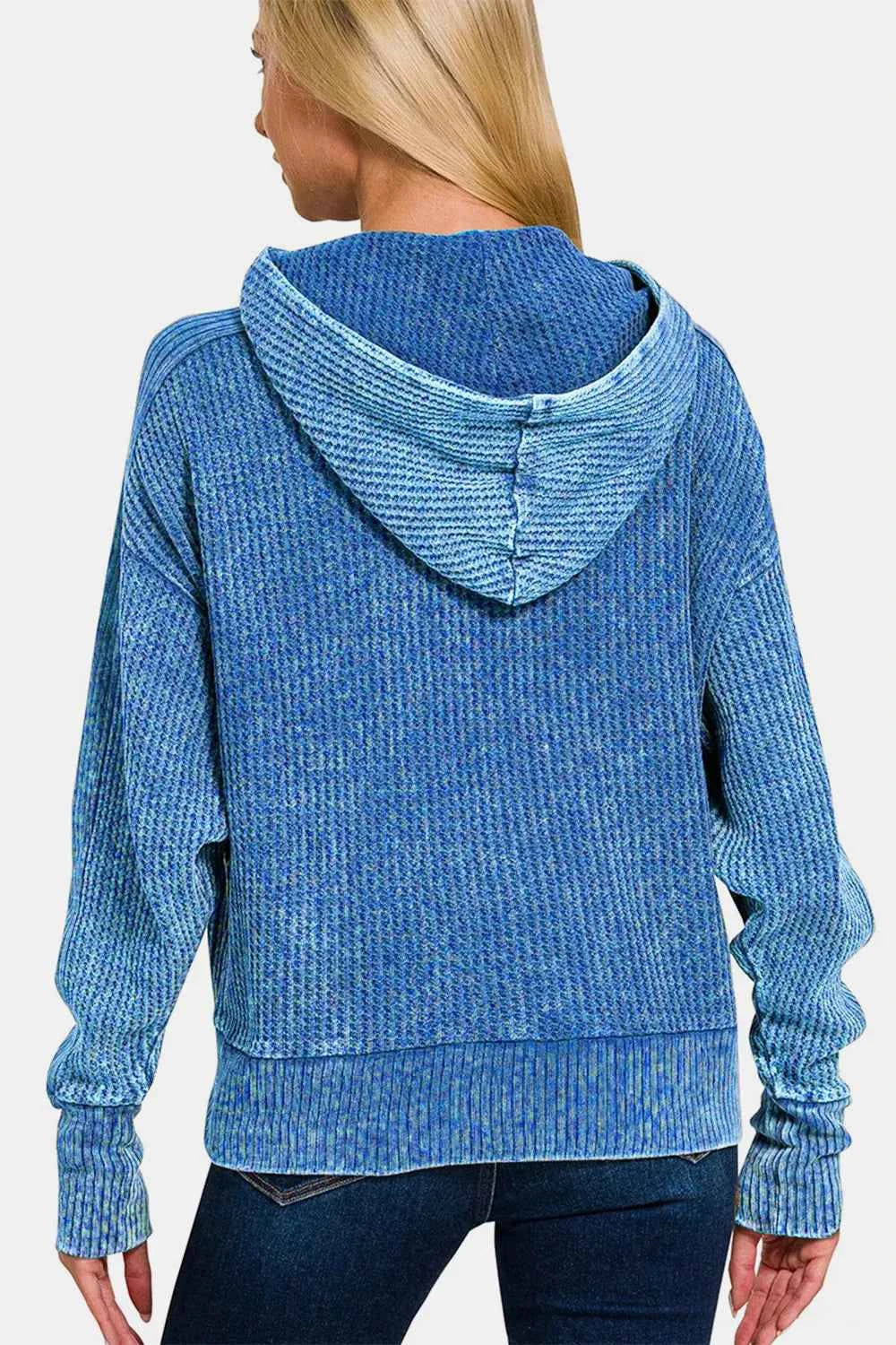 Zenana Washed Zip Up Hooded Jacket 0223f538-3c09-4f5f-a580-b5d99adb539c-Max