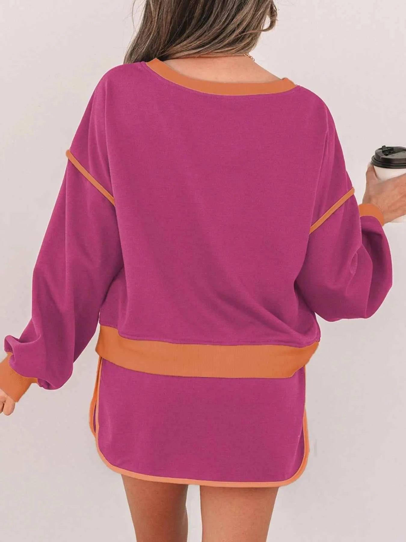 Contrast Trim Long Sleeve Top and Skort Set 02378d93-9e5e-4d59-ae60-967695b3ac50-Max-Origin