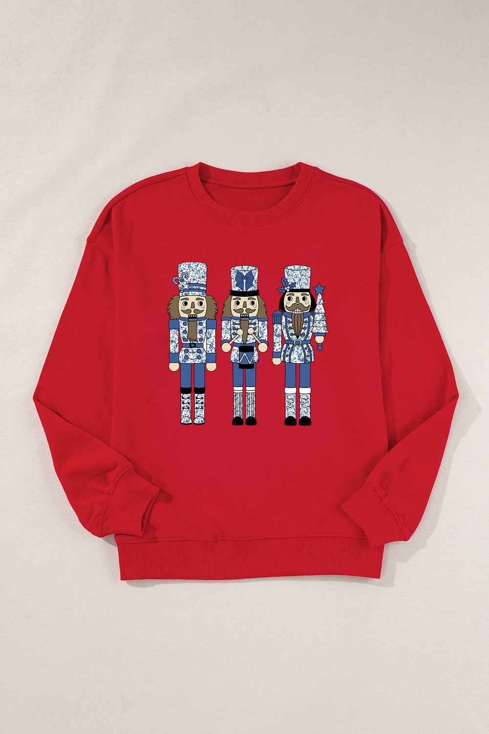 Red Christmas Nutcracker Men Guard Graphic Pullover Sweatshirt 0253217518590242