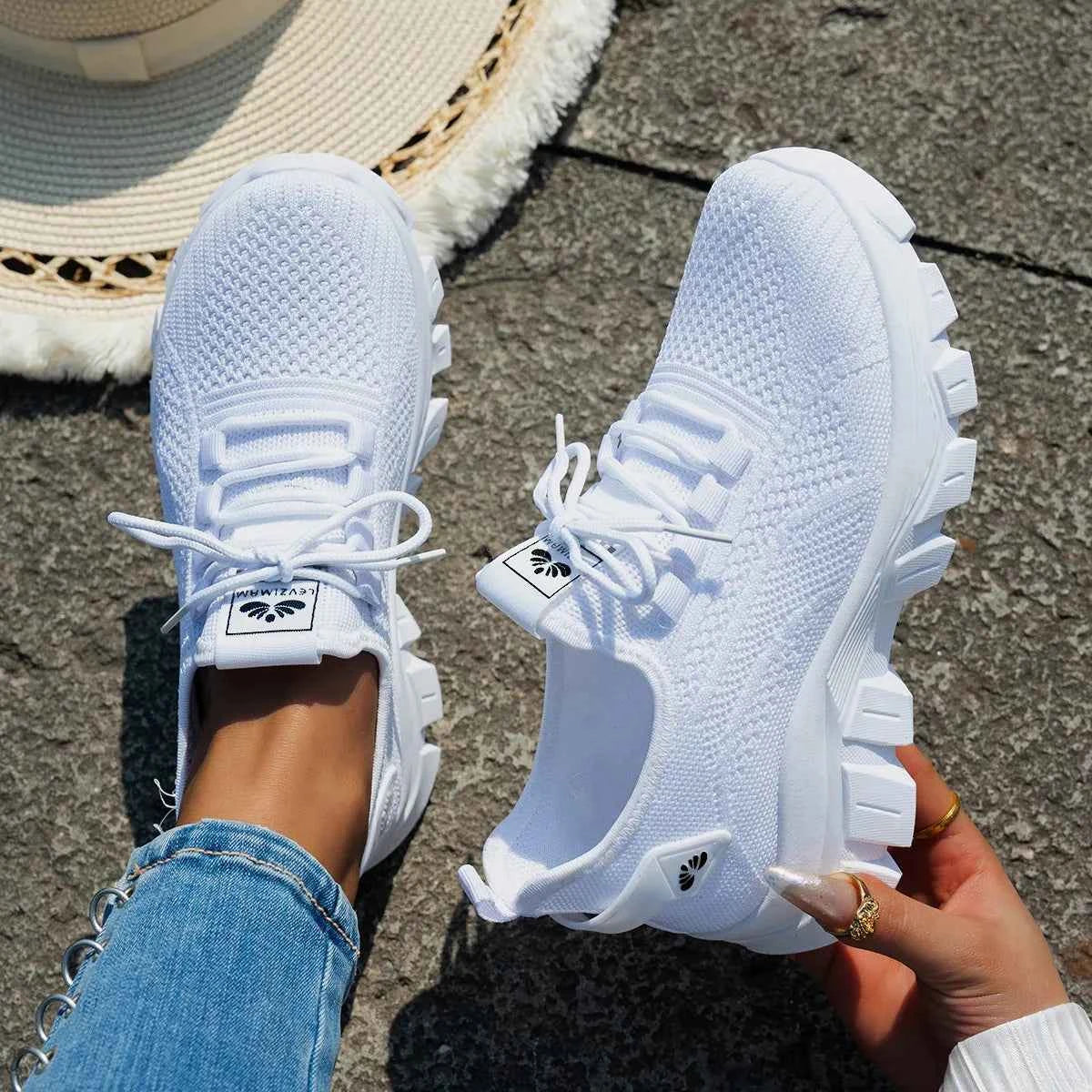 Mesh Lace Up Platform Athletic White 0256ab514e754a6782b7b58cdca3020f-Max-Origin