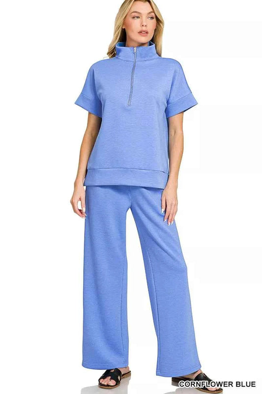 Zenana Scuba High Neck Half Zip Top & Pants Set CORNFLOWER BLUE 025c852f9a4a42fa93b02238d1c9ad30-Max-Origin