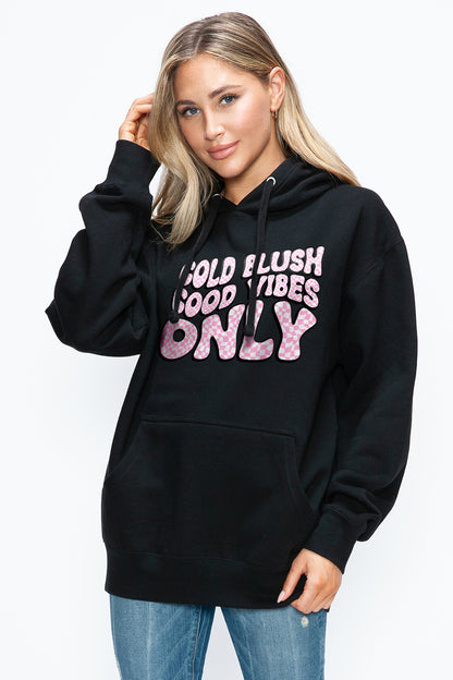 Simply Love Full Size Letter Graphic Long Sleeve Drawstring Hoodie