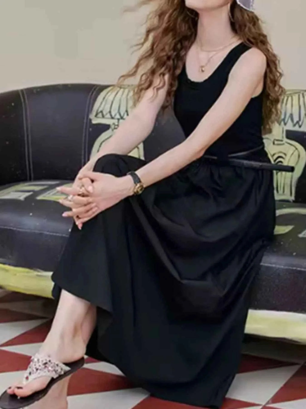 Round Neck Sleeveless Midi Dress 028ab267-b653-45a2-9895-4a83543784f1-Max-Origin