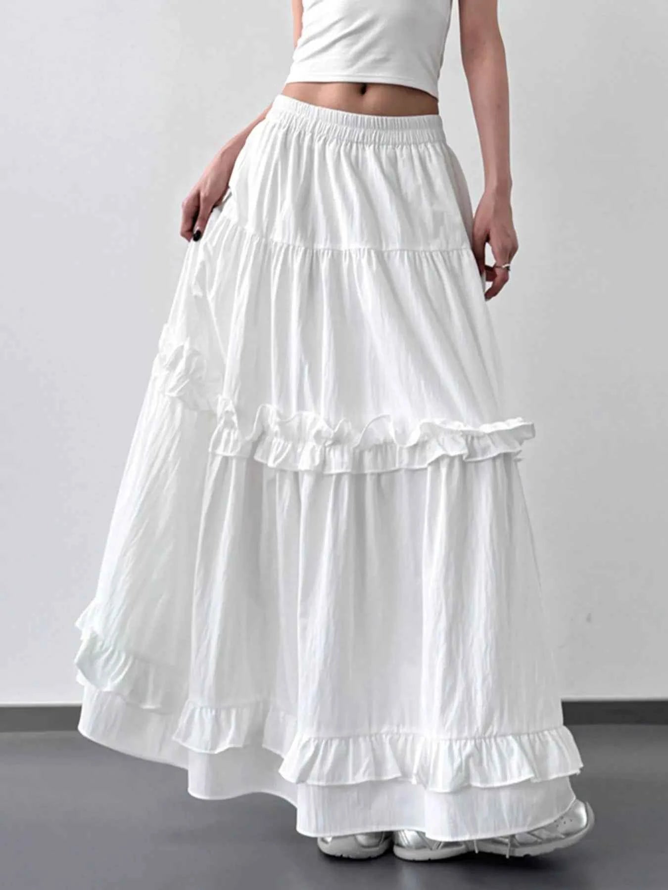 Elastic Waist Ruffle Maxi Skirt 028b0d2d-11d5-4671-b5c9-4737d371b588-Max-Origin
