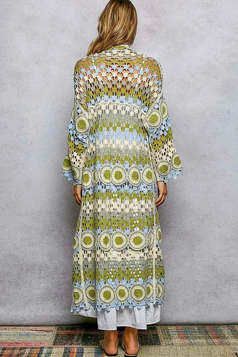 POL Scalloped Edge Open Front Crochet Cardigan with Colorful Stripe Pattern 029f489c-a831-4488-a872-7c24ae5fd417-Max-Origin