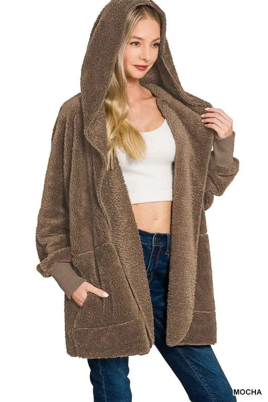 Zenana Hooded Faux Fur Jacket with Pockets MOCHA 02a6d68eb40b4046aed2dcad490485b7-Max-Origin