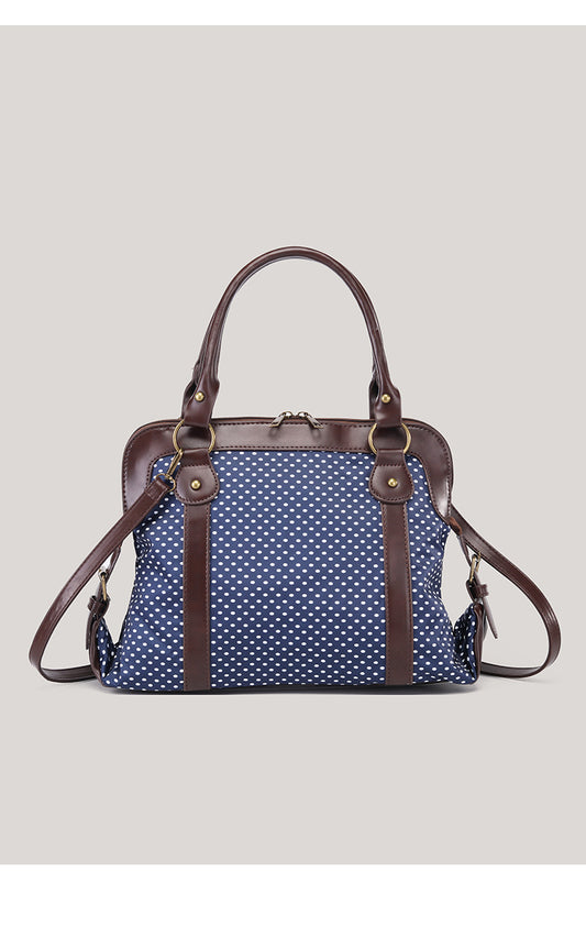 Retro ka-Dot Preppy-Style Tote Bag 02b82e29-7203-4505-b744-c63147de0f41
