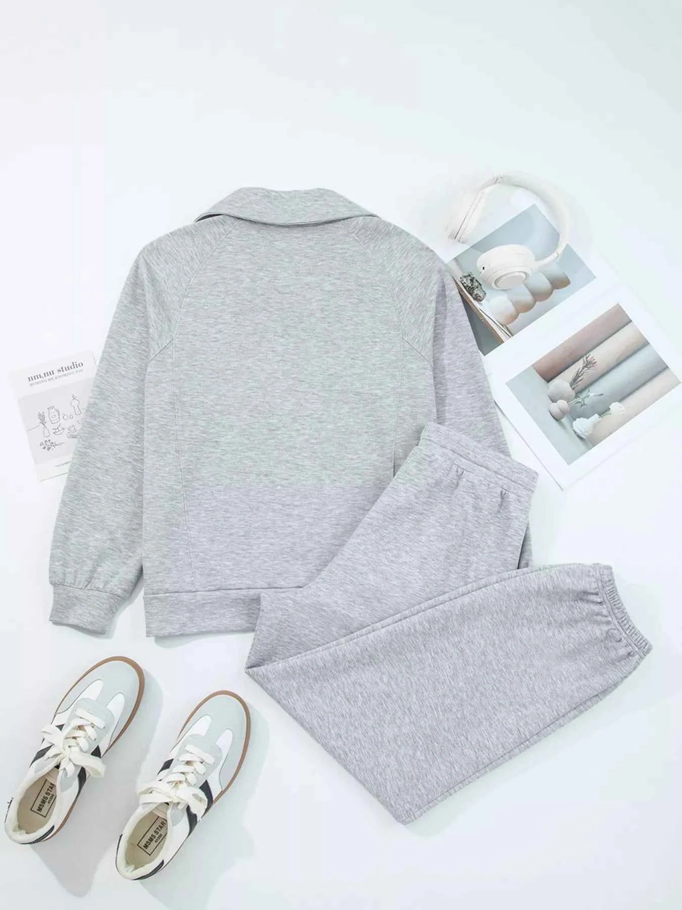 Zip Collar Long Sleeve Top and Drawstring Pants Set 02cb9bc8a5de488da0d953aa25d0a41c-Max-Origin