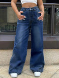 High-Waisted Wide Leg Jeans Dark Blue 02db6b10-e86a-40c4-b09c-e35592b6dc7d-Max-Origin