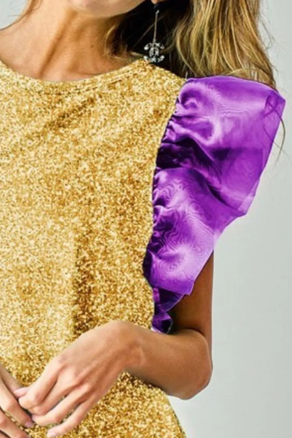 BiBi Mardi Gras Color Block Organza Sleeve Sequin Top 02f69c89-2865-4a4e-a0e7-5dd5f27dcb96-Max-Origin