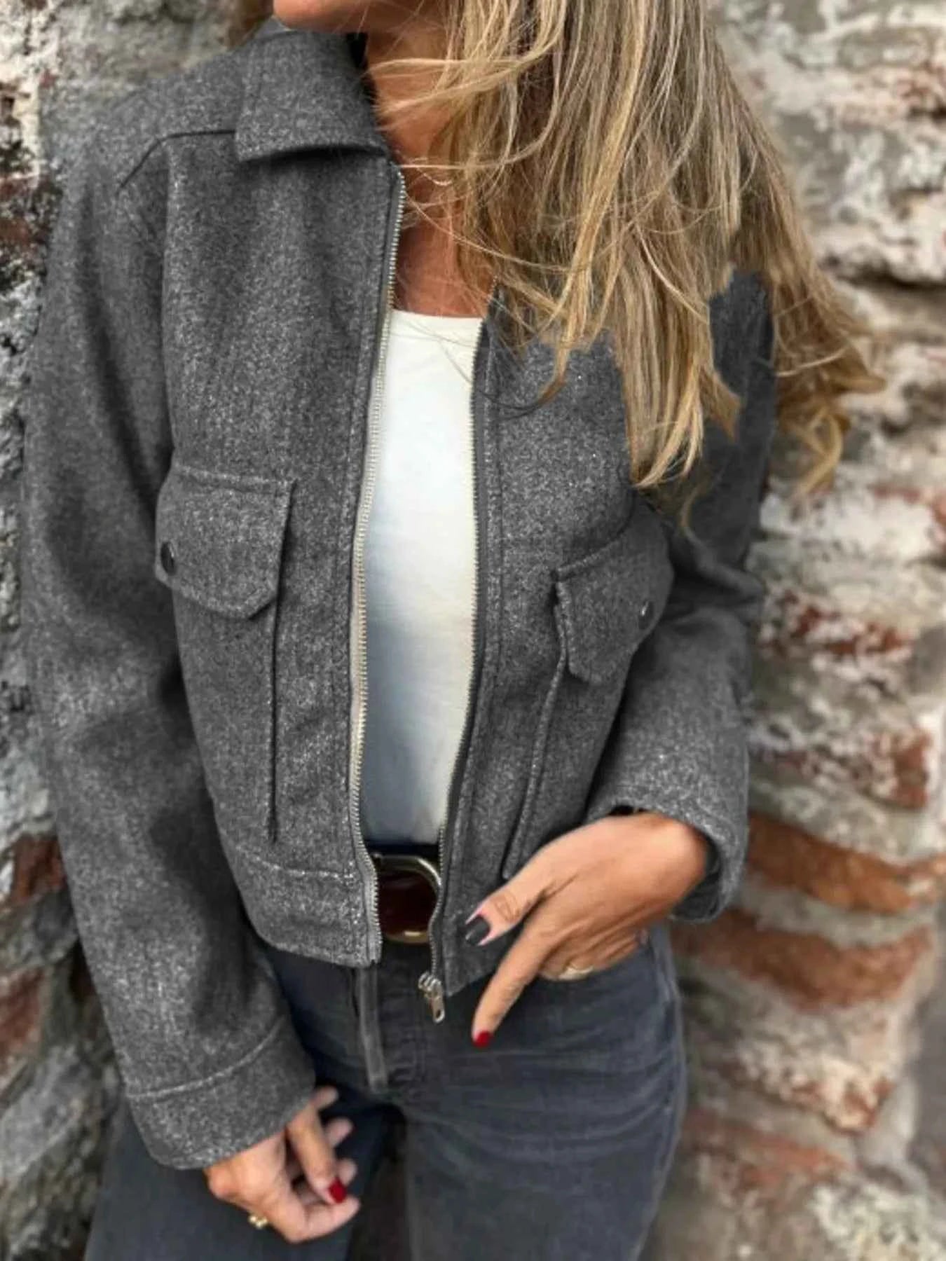 Zip Up Long Sleeve Jacket 0334910863884dab80e431ef61cf30ee-Max-Origin