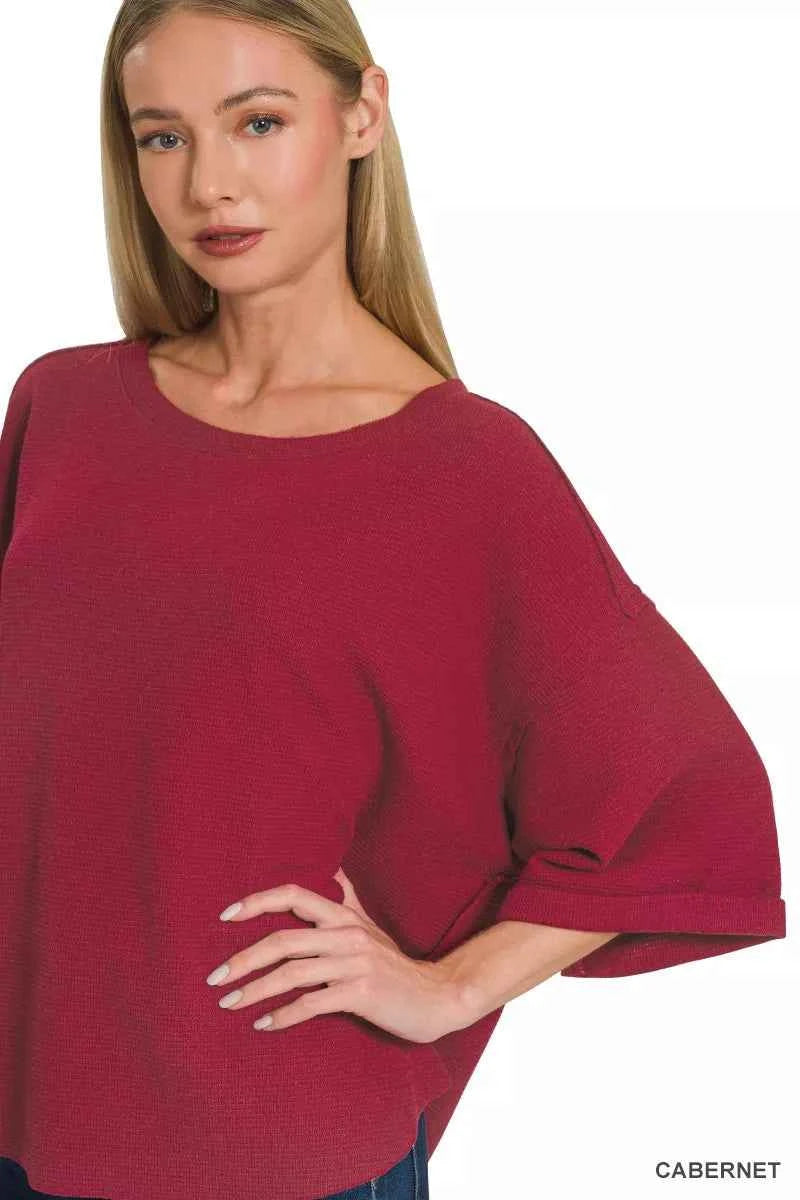 Zenana Double Knit Exposed Seam Curved Hem Top 0374e554c7324973be11ff4a5f9c0f3b-Max-Origin