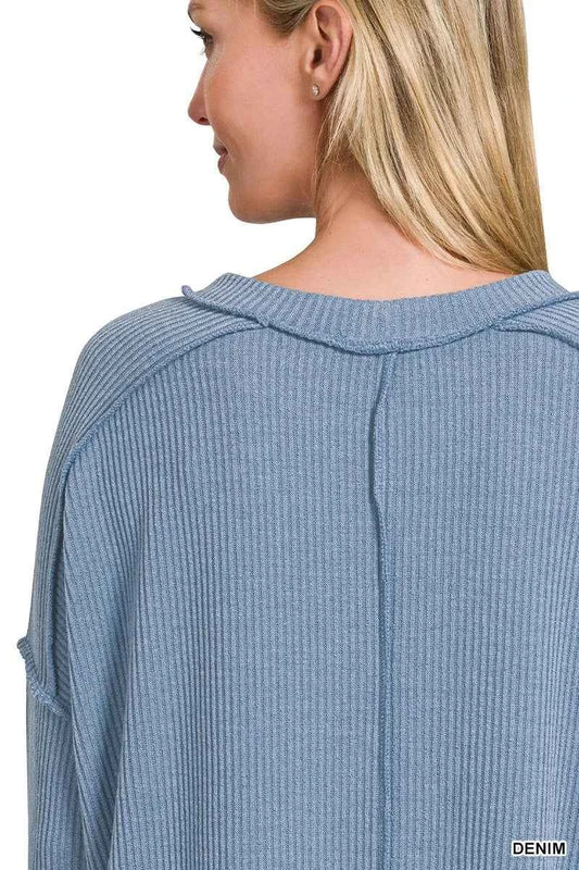 Ribbed Drop Shoulder Round Neck Sweater 037a4a5fb86d487f89fa170d7ba4270b-Max-Origin