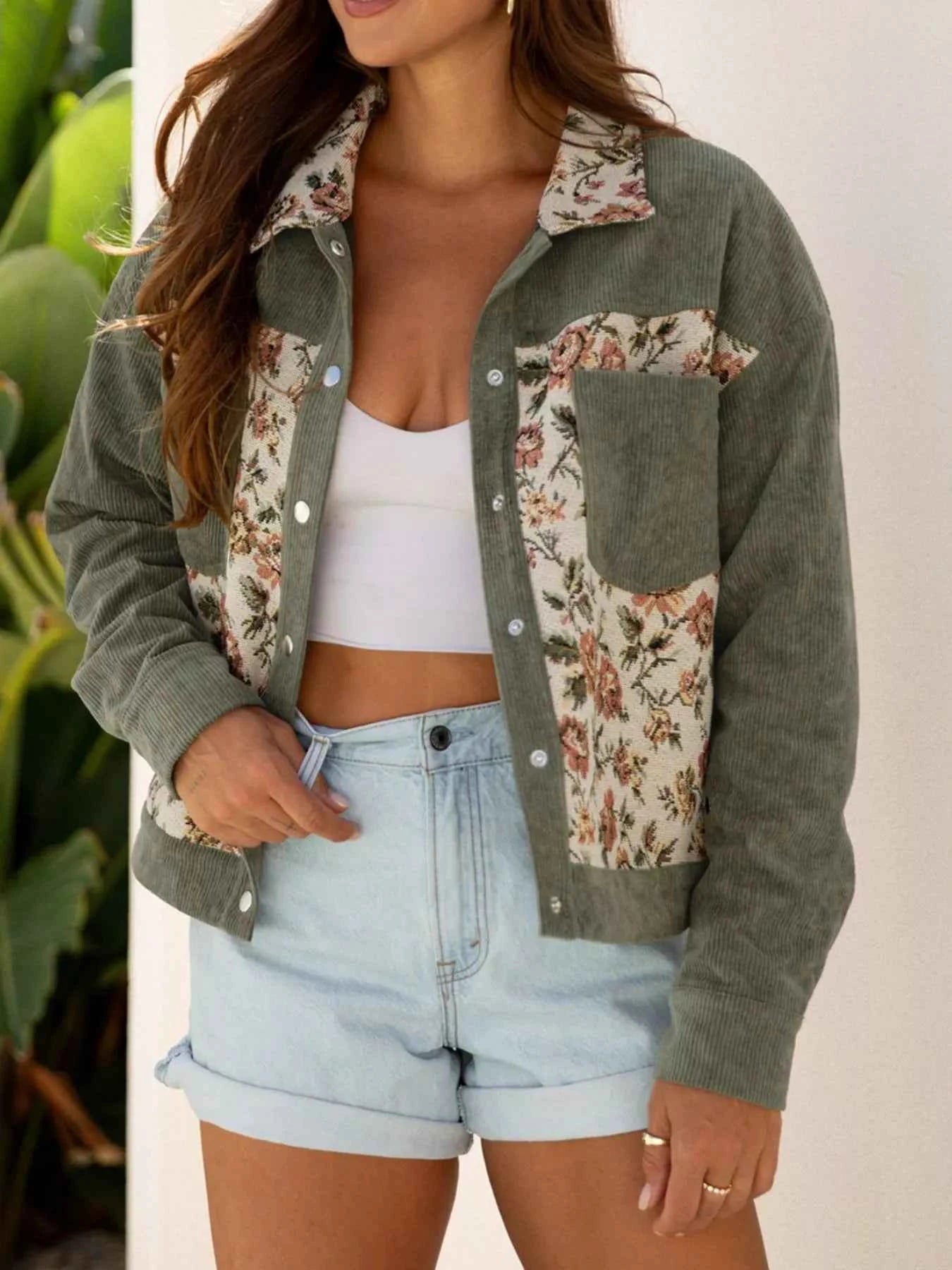 Floral Snap Down Corduroy Jacket 037b8055-5929-406f-a7ed-bbda532c99ba-Max-Origin